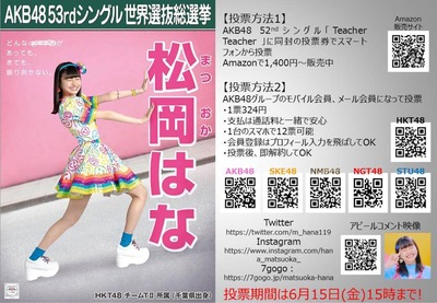 松岡はな「速報ではなの名前がありませんでした。」